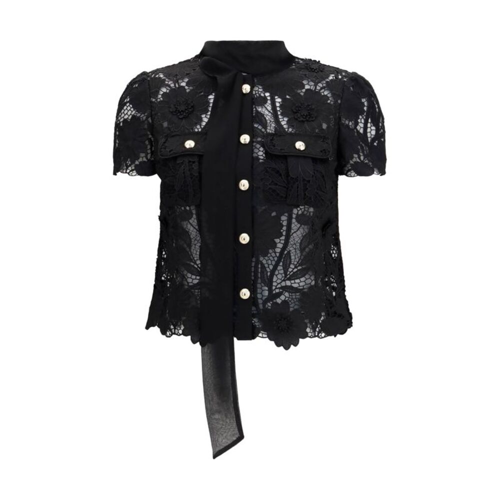 Self-Portrait Women Tie-Neck Top